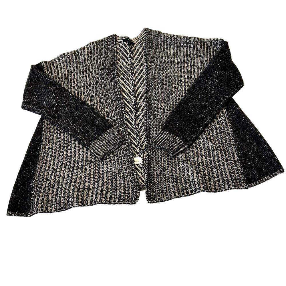 Gap Women's Sweater Lambs Wool Cardigan Sz M Gray Warm Thick Open Front Cozy